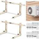 Hicarer 2 Sets Mini Split Wall Mounting Bracket for 7000-12000 Btu Heavy Duty Wall Bracket with Leveler Outdoor Ductless Mini Split Air Conditioner Ac and Heat Pump Systems Max 400 lb