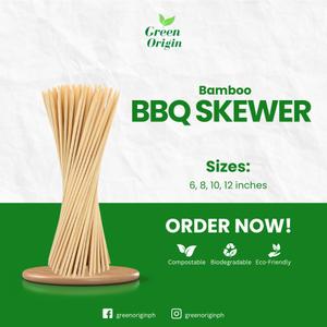 8" Bamboo Skewers (100PCS) for Grilling, BBQ, Shish Kabobs, Fruit, Appetizers, Chocolate Fountains, Cocktail Picks, Wooden Sticks, Crafting, Φ=4mm, Optional Sizes 6"/10"/12" 2 Pack