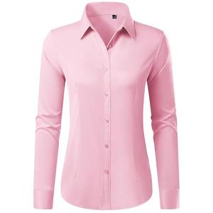Gleeivy Button Down Shirts for Women Stain Wrinkle Free Dress Formal Shirt Classic Fitted Casual Cotton Button Up Long Sleeve Pink Collar Business Button Blouse Work Server Interview 2XL Gleeivy Button Down Shirts for Women Stain Wrinkle Free Dress Formal Shirt Classic Fitted Casual Cotton Button Up Long Sleeve Pink Collar Business Button Blouse Work Server Interview 2XL