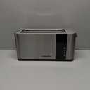 Mueller UltraToast Full Stainless Steel Toaster 4 Slice, Long Extra-Wide Slots for Bagels and Waffles, 6 Browning Levels, LED Display, Cancel/Defrost/Reheat Functions & Removable Tray, Kitchen Gadgets