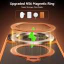 For iPhone 17 Pro Case: 360 Spin Magnetic Stand, Camera Protection (Compatible with MagSafe) [18FT Military Protection] Shockproof Matte Translucent Phone Cover for iPhone 17 Pro 6.3", Orange
