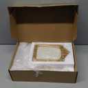 3 Pcs Gold Jewelry Display Stands Vintage Jewelry Holder Baroque Necklace Organizer Earring Tray Frame Resin Photography Props with Velvet Backing Gifts for Women