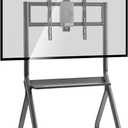 Smart Board Stand for 42-75" Interactive Whiteboards & TVs - Mobile Cart with 4 Lockable Wheels, Height Adjustable Design, 176lbs Capacity - Ideal for Classroom, E-Learning, Home Office (Form 40, 49, 55, 65, 70, inches)