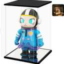 NONEMEY Clear Acrylic Display Case with Two Kind of Lights for 1000% Pop MartDustproof Model Showcase Organizer Box, Display Case for Collectibles (21.2x21.2x30.7inch,54x54x78cm)