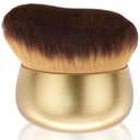 Extra Large Body Makeup Brush For Self Tanner, Leg Makeup &Bronzer Blend,75 mm Wide-headed Kabuki Brush Provides More Even& Pretty Application, Sunscreen Face&Back Makeup Brush, Wet&Dry Use-Matte Gold