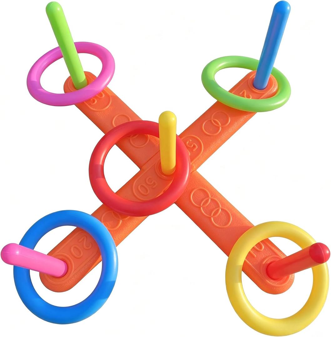 Ring toss Game for Kids Outdoor, Yard Toss Game for Kids & Family - Ring Toss Games, Indoor and Outdoor Sports Toys, Beach Toys, Swimming Pool Toy, Children's Birthday Gift.