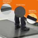 Nisorpa Anti Fatigue Mats Industrial 2' x 5' Ergonomic Standing Mat 15/16" Extra Thick Heavy Duty Commercial Diamond Plate Support Shop Floor Mat for Leg & Back Pain, Grey