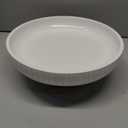 wooden fruit bowl with pedestal | 12" wide and 5" high | Pedestal made of sturdy acacia wood with natural finish |(White Glossy)