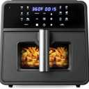 Emerson SmartVoice 10QT 6-in-1 Air Fryer, 1000+ Voice Control Commands, 100+ Recognized Food, No APP, No WIFI, No Setup, Nonstick Basket, Air Fry, Bake, Reheat, Dehydrate, 1700W, Medium