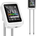 6-in-1 Soil Moisture Meter - 2026 Digital Soil Tester Kit with pH, Nutrient, Sunlight, Temperature & Humidity | Multi-Function Tester for Garden,Lawn and Indoor Plants | Factory-Permanent Calibration (White)