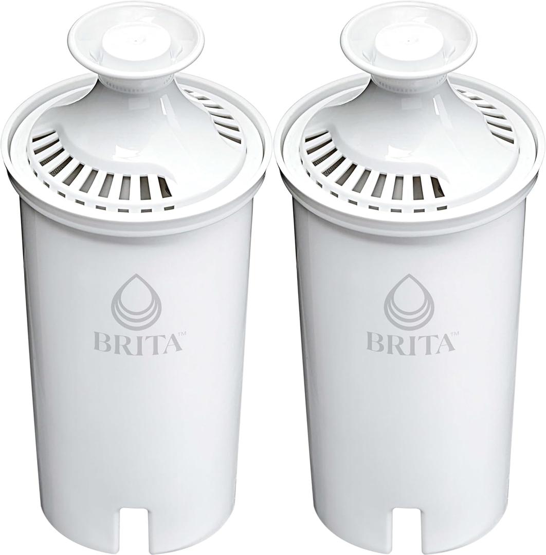 Brita Standard Water Filter for Pitchers and Dispensers, BPA-Free, Reduces Copper, Cadmium and Mercury Impurities, Lasts Two Months or 40 Gallons, Includes 8 Filters (2 Count)