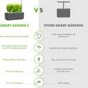 Click & Grow Indoor Herb Garden Kit with Grow Light | Smart Garden for Home Kitchen Windowsill | Easier Than Hydroponics Growing System | Vegetable Gardening Starter (3 Basil Pods Included), Grey