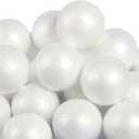 LOMIMOS 40pcs 3 Inch Foam Balls, White Craft Balls for Arts & Crafts DIY Crafts Making Ornaments Decoration School Projects Easter Christmas Party Supplies