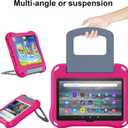 8 Tablet Case for Kids(2022/2020 Release,12th/10th Generation),Incompatible with iPad Samsung,Light Weight Shock Proof Friendly,Foldable Stand at Any Angle,Portable Handle Kid-Proof Case (Pink)