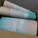 Arttown Summer Beach Sea Ocean Anti-Fatigue Kitchen Rug Set of 2 Blue Teal Cushioned Floor Standing Mat Waterproof Non-Slip Kitchen Mat and PVC Ergonomic Comfort Foam Rug, Size: 29.5*17.5 + 46*17.5