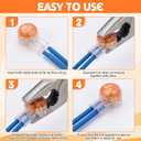 Zhengmy 1000 Pcs UY2 K2 Gel-Filled Waterproof IDC Network Cable Connectors Wire Connectors Splice Terminals for Telephone Network Cable Moisture Butt Connector for Electrical, Automotive, Data Lines