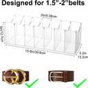 Acrylic Belt Organizer, Belt Storage Holder Purse Organizer for Closet 7 Compartments Clear Plastic Display Case Pantry Kitchen Cabinet Organizers