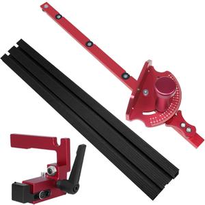 Precisions Miter Gauge With Miter Fence And 60 Degree Angled Ends Support Or A Repetitive Cut Stop For Woodworking