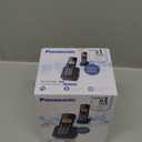 Panasonic Cordless Phone 2 Handsets System Expandable with Amber Backlit Display  KX-TGC352B (Black)