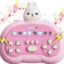 Fast Push Game Fidget Toys Handle Upgraded Flashing Quick Press Games Pro for KidsPortable Travel Games for Car Ride, Board Games for Kids andAdultsXmas Birthday Gifts (Pink Rabbit)