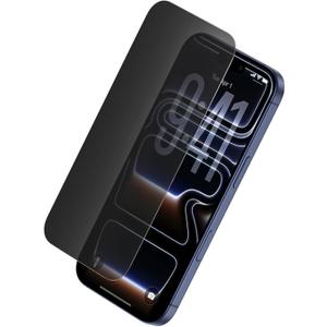 Belkin ScreenForce InvisiGlass Privacy Screen Protector for iPhone 17 Pro Max, Scratch-Resistant Impact Protection w/Included Easy Align Tray for Bubble Free Application - Made with Recycled Glass