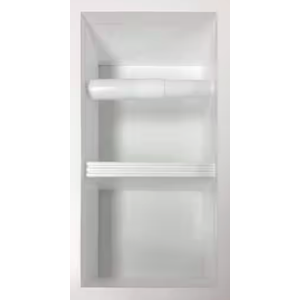 Ferrochef Dual Roll Recessed Toilet Paper Holder - 304 Stainless Steel, Hidden in-Wall Design, Simple Loading and Unloading, Space-Saving for Modern Bathrooms White