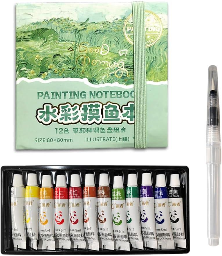 Watercolor Workbook, Pocket Size Water Coloring Book, Beginner-Friendly Watercolor Workbooks for Adults