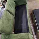 Vipbear 65.4" Loveseat Sofa Green Corduroy Couch, Mid-Century Modern Small Couches for Living Room, Bedroom, Office, Comfy Sofa with Spring Cushion, Solid Wood Frame, Tool-Free Assembly