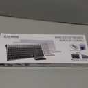 Wireless Keyboard and Mouse Ultra Slim Combo, TopMate 2.4G Silent Compact USB 2400DPI Mouse and Scissor Switch Keyboard Set with Cover, Batteries Included, for PC/Laptop/Windows/Mac - Rose Gold Black