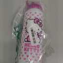 Hello Kitty Reusable Water Bottle - Bundle with Plastic Water Bottle with Spout for Home, School, Sports Plus Sticker, More