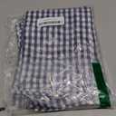 Navy & White Checkered Kitchen Tea Towel, 100% Woven Cotton Washable Dish Cloth Set of 6, 15.8" x 11.2" 