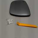 Driver Left Side Power Heated Mirror Glass Fit For Nissan Rogue 2014-2019, for Murano 2015-23, for Pathfinder 2017-19 Side View Mirror with Back Plate, Replace for 963664BA1A