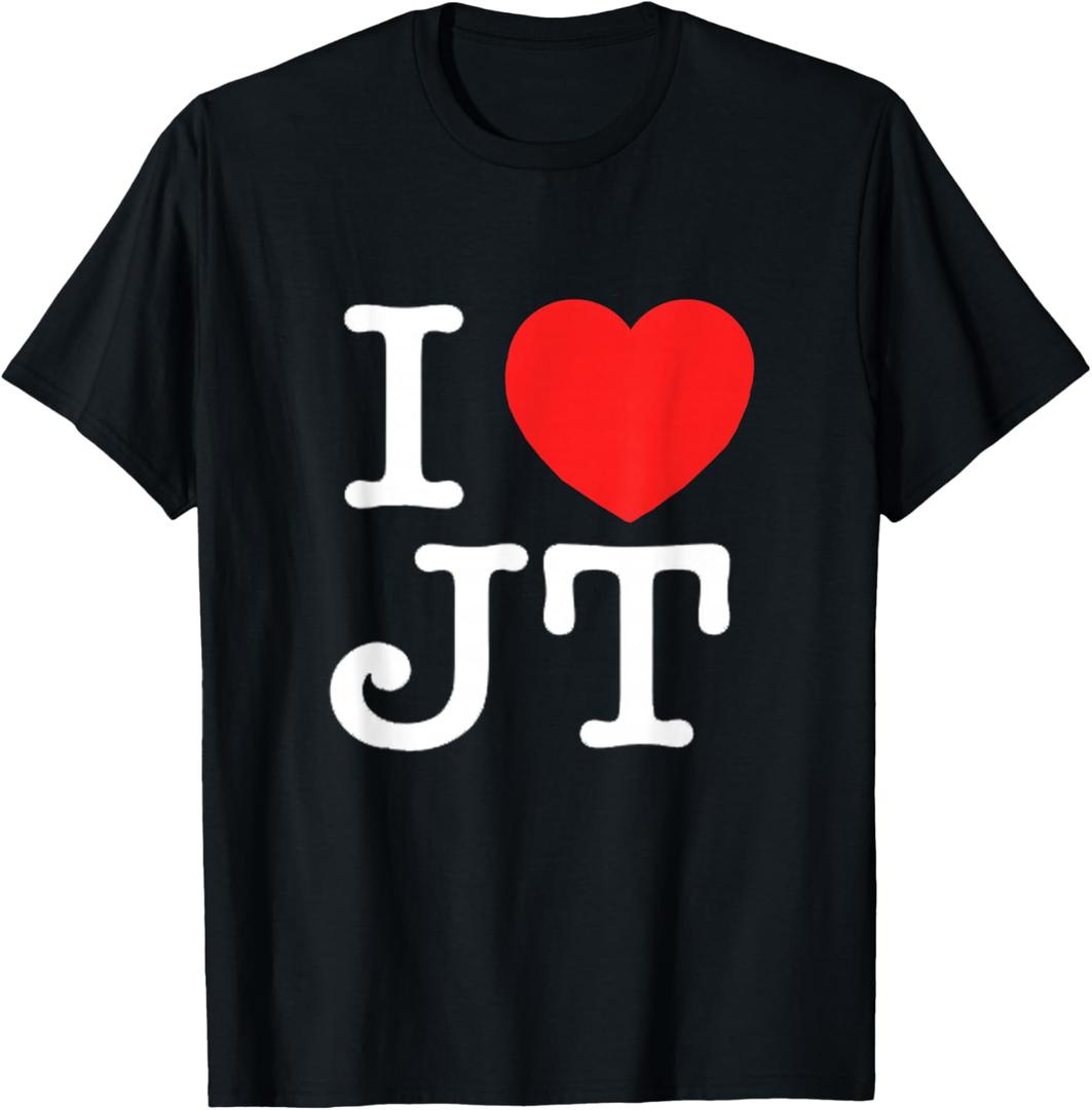 I Love JT T-Shirt Gift New T-Shirt, Large