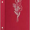 Lanpn Photo Album 4x6 300 Pockets, Linen Photo Albums Holds 300 Horizontal Pictures Only Red
