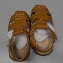 DADAWEN Boy's Girl's Leather Closed Toe Outdoor Sport Sandals (Toddler/Little Kid/Big Kid) Size 23/165