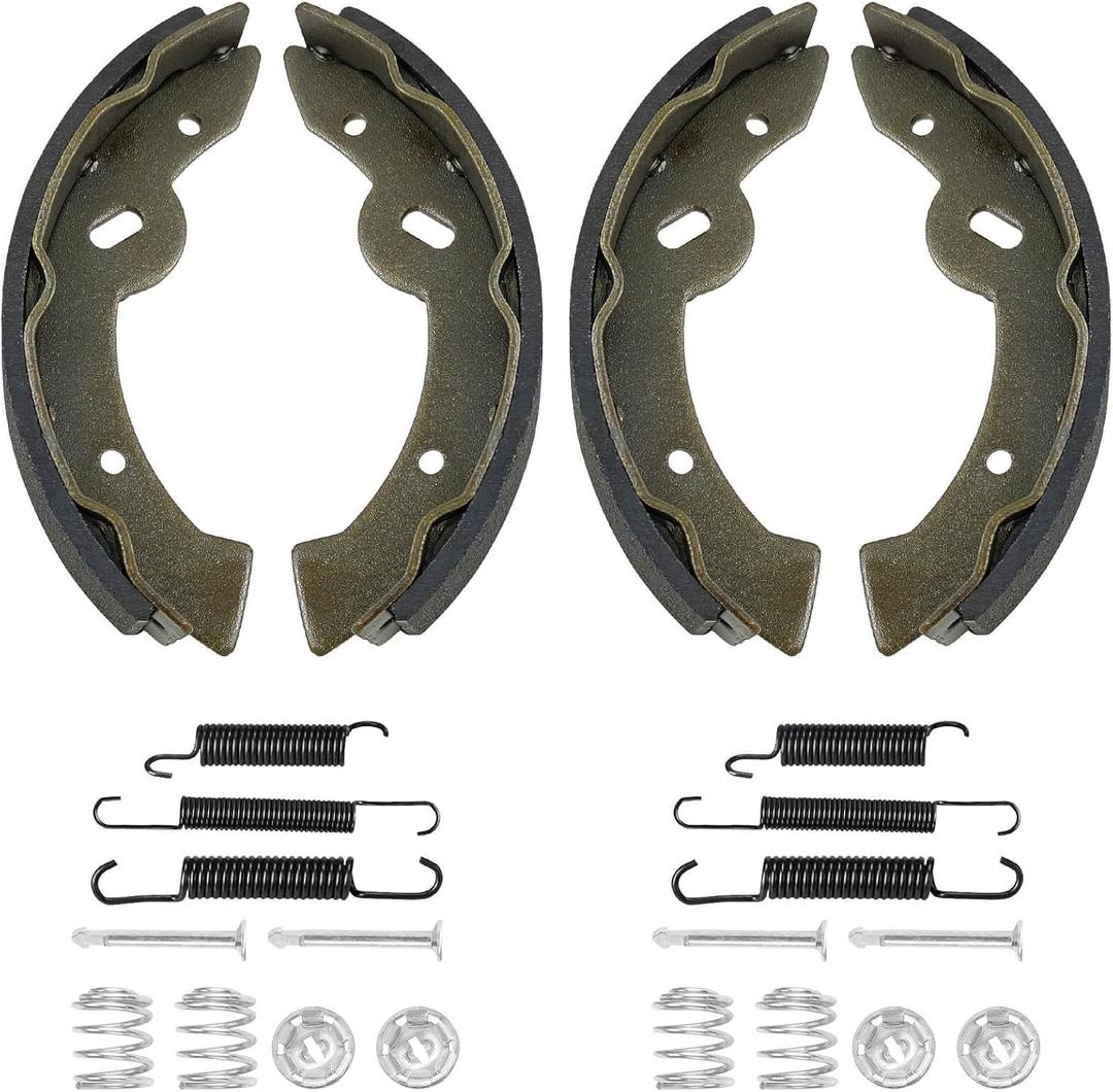 EZGO Brake Shoes Pads Spring Kit Fit EZGO TXT/Medalist 19972008, ST350 Gas 2000-2012, Workhorse 800 Gas 1997-2012, Yamaha 95-02 G14, G16,G19 Electric, G20 Gas, OEM 27943G01 70795G01 27944-G01