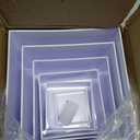 6 PCS Buffet Risers, Food Risers for Buffet Table, Display Stand Shelf for Party, Catering, Jewelry & Collectibles, White Acrylic Nesting Boxes for Food Display (8" 7" 6" 5" 4" 3")