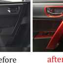 for Toyota Corolla 2014 2015 2016 2017 2018 2019 2PCS Car Inner Front Door Armrest Handle Bowl Frame Cover Trim Interior Decoration Accessories, NOT FIT 2019 Corolla Hatchback (Wine Red)