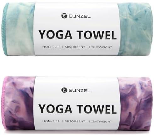  Eunzel 2 Pack Hot Yoga Towel Non-Slip Yoga Mat Towel Ultra-Absorbent Microfiber Towel for Hot Yoga, PilatesBikram and Workout 26.5"x 72", Lavender& Mint Green : Sports & Outdoors