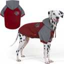 KYEESE Dog Hoodie Stretchy Pet Sweatshirt for Cold Weather Soft Dogs Winter Coat Pet Clothes with Leash Hole Warm Pets Sweater Pets Coat with Drawstring Comfort Dogs Clothes Medium Size Dog (XX-Large (35-60lbs), 4#Red)