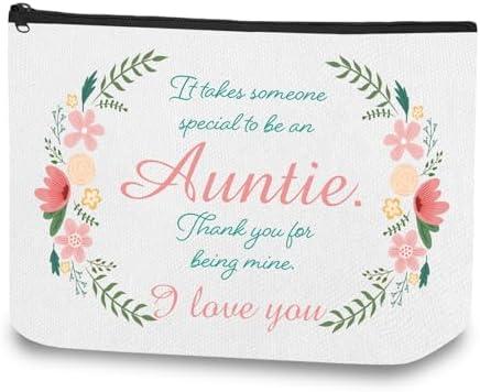 Aunt Gifts,Auntie Gift Ideas,Gifts for Aunts,Best Aunt Ever Gifts,Aunt Christmas Gifts,Gifts for Aunts From Niece,Aunt Birthday Gifts,Thank You Gifts Auntie Gifts Makeup Bag,Aunt Mothers Day Gift, Set of 5