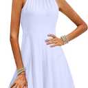 OUGES Women's Halter Neck Floral Summer Casual Sundress 2026, Large