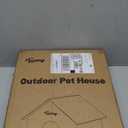 Toozey Insulated Outdoor Cat House with 4 Bonus Insulation Sheets - Weather-Resistant, Easy Assembly, Durable Feral Cat Shelter with Removable Soft Mat for Winter Protection, Grey