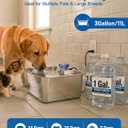 PETNF Dog Water Fountain, 3Gal Stainless Steel Pet Water Dispenser with 4-Stage Filtration, Ultra-Quiet Pump & Circulating Flow, Ideal for Large Dogs Multi-Pet Home, Perfect for Long Trips & Daily Use