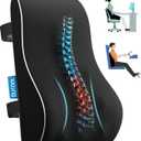 QUTOOL Lumbar Support Pillow for Office Chair,Office Home Essentials,Back Support Pillow for Car, Chair Cushions,Back Pain Relief Improve Posture,Mesh Cover Double Adjustable Straps