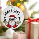 2 x 6 7 Ornament | 2025 Slang Christmas | Funny 67 Christmas Ornaments | Funny Teen Grandkid Ornament | Gen Alpha Xmas Gift | 67 Gift