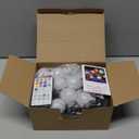 Smart Outdoor String Lights 65.6Ft, RGB IC Color Changing LED Patio Light IP67 Waterproof with 26 G40 Bulbs, Remote, App Control, Timer, Music Sync 5V Outdoor Hanging Lights for Garden Party Christmas