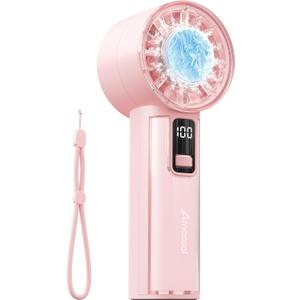 AMACOOL Handheld Fan with Ice Cooler, Mini Portable Fan Rechargeable, 18Hrs Cooling, 0-100 Adjustable Speed, Small Yet Powerful, Personal Hand Fans for Travel, Beach, Outdoor, Makeup, Gifts for Women (Pink) AMACOOL Handheld Fan with Ice Cooler, Mini Portable Fan Rechargeable, 18Hrs Cooling, 0-100 Adjustable Speed, Small Yet Powerful, Personal Hand Fans for Travel, Beach, Outdoor, Makeup, Gifts for Women (Pink)