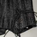 KIWI RATA Women s Hourglass Longline Overbust Corset Steel Boned Long Torso Waist Training Bustier Black XXX-Large