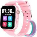Kids Smartwatch for Boys Girls with GPS Tracker 4G LTE Calling & Real-Time Location Tracking, Kids Watch with Video Chat, Camera, Games, SOS Call Watch for Children Age 3-15 (Pink)